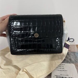 NEW Tory Burch Robinson croc shoulder bag 58100